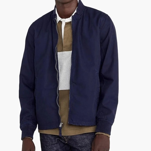 J. Crew Men's Everyday Bomber Jacket in Navy Blue Size Medium - Picture 1 of 17